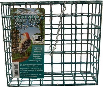 Pine Tree Farms Large Seed And Suet Cake Hanging Feeder