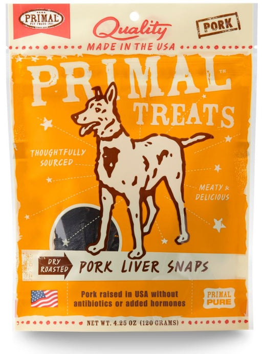 Primal Dry-Roasted Pork Liver Snaps Dog Treats
