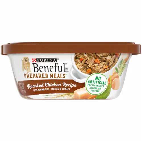 Purina Beneful Prepared Meals Roasted Chicken Recipe Wet Dog Food 10 oz