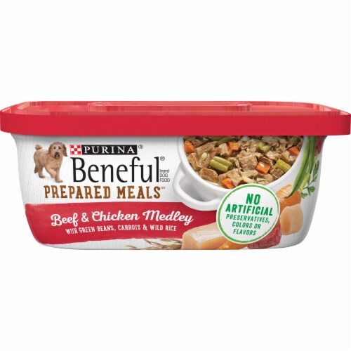 Purina Beneful Prepared Meals Medleys Beef and Chicken Wet Dog Food 10 oz