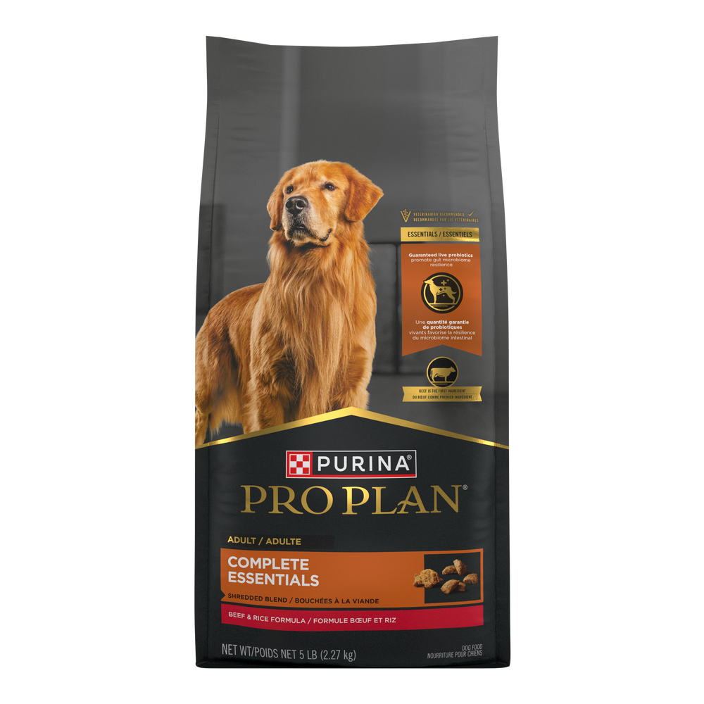 Pro Plan Complete Essentials Adult Shredded Blend Beef & Rice Dry Dog Food