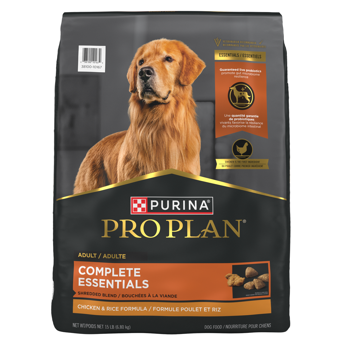 Pro Plan Complete Essentials Adult Shredded Blend Chicken & Rice Dry ...