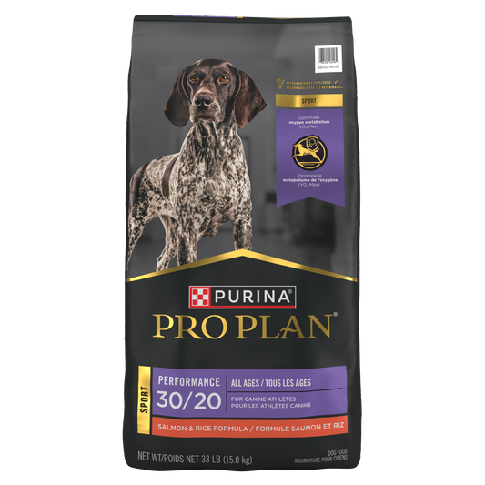 Purina Pro Plan All Ages Sport Performance 30/20 Salmon & Rice Formula Dry Dog Food, 33 lb