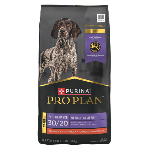 Purina Pro Plan All Ages Sport Performance 30/20 Salmon & Rice Formula Dry Dog Food, 33 lb