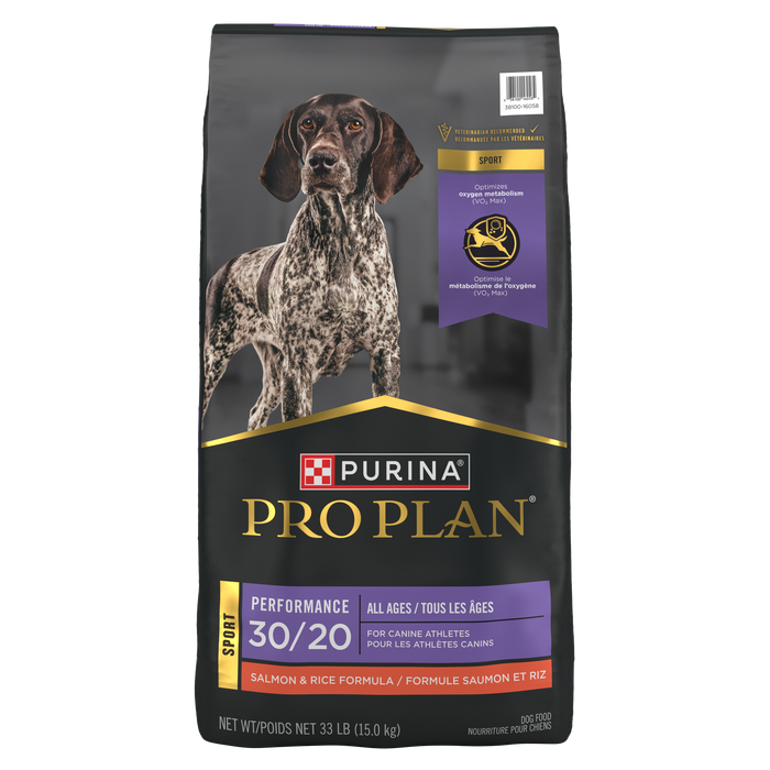 Purina Pro Plan All Ages Sport Performance 30/20 Salmon & Rice Formula Dry Dog Food, 33 lb