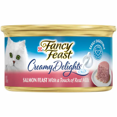 Purina Fancy Feast Creamy Delights Salmon Pate Wet Cat Food 3 oz Can