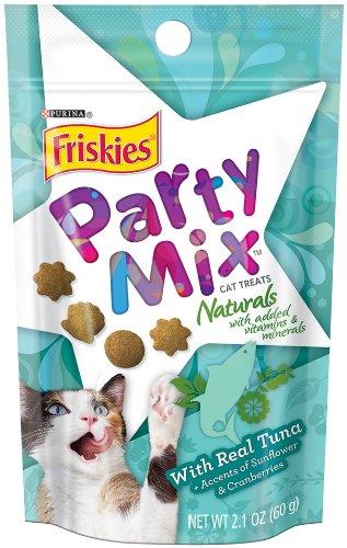 Purina Friskies Party Mix Natural Yums With Real Tuna Cat Treats 2.1 oz