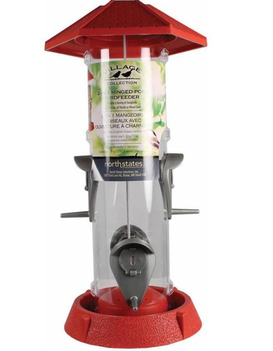 North States 2-in-1 1.5 lb Cap Hinged-Port Bird Feeder