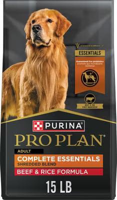 Purina Pro Plan Complete Essentials Adult Shredded Blend Lamb & Rice with Probiotics Dry Dog Food, 47-lb bag