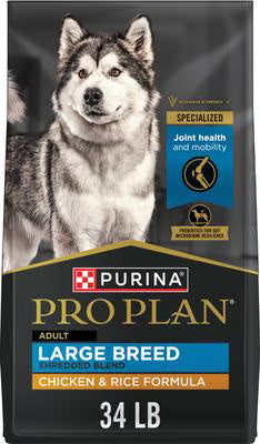 Purina Pro Plan Adult Large Breed Shredded Blend Chicken and Rice Dry Dog Food 34 lb Bag
