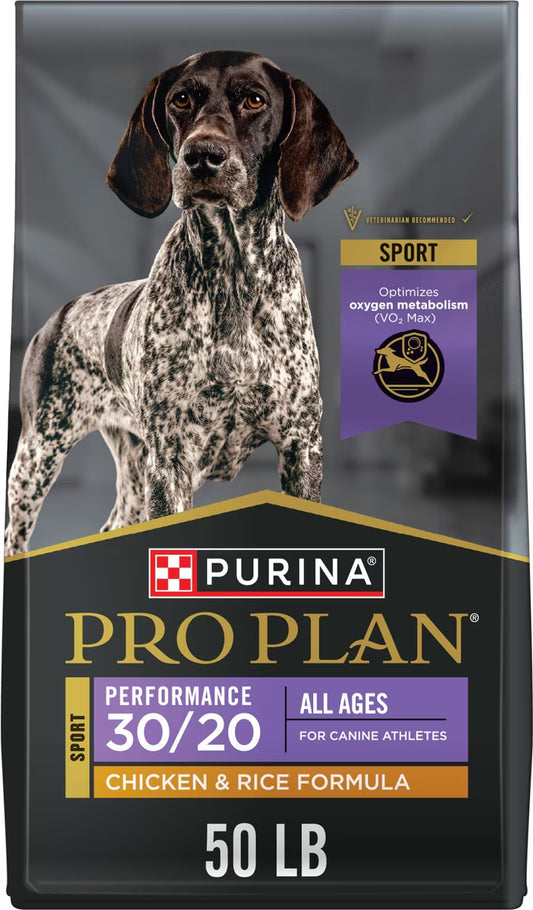 Purina Pro Plan Sport Performance 30/20 All Life Stages High-Protein Chicken and Rice Formula Dry Dog Food 50 lb Bag