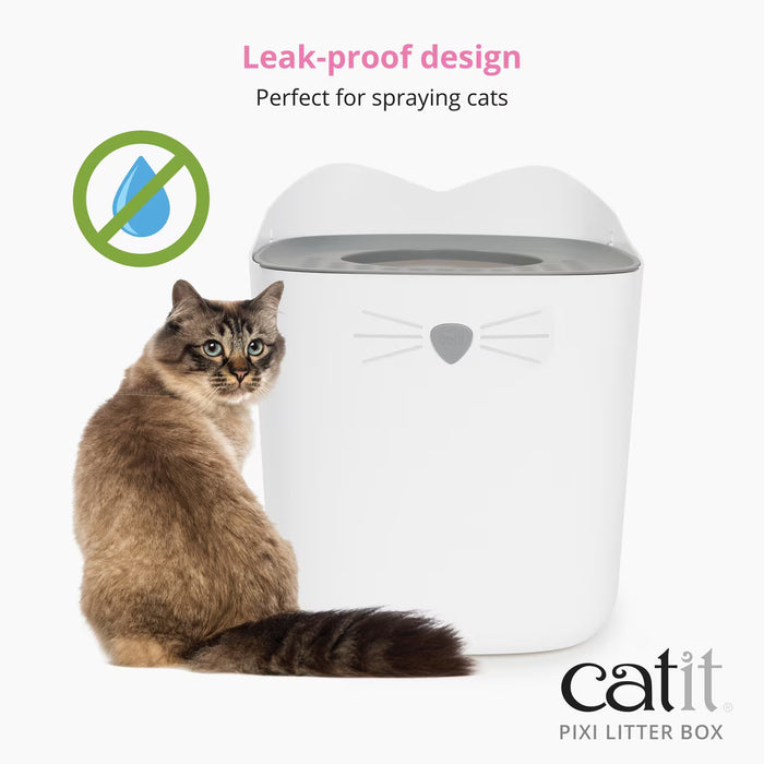 Catit PIXI Top-Entry Cat Litter Box — Grey