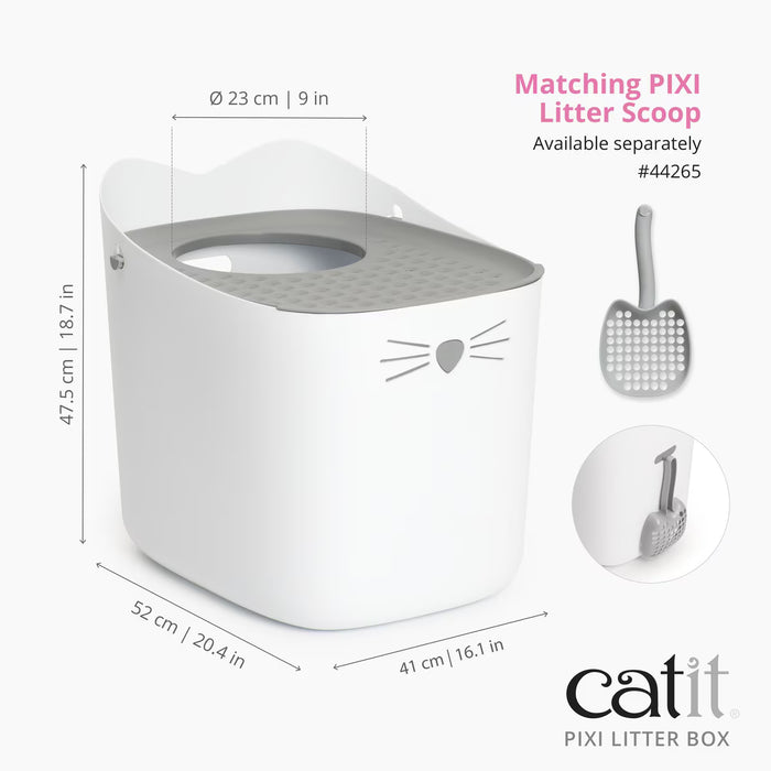 Catit PIXI Top-Entry Cat Litter Box — Grey