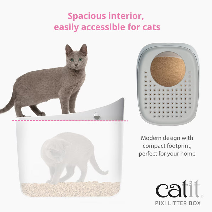 Catit PIXI Top-Entry Cat Litter Box — Grey
