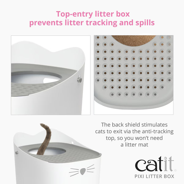 Catit PIXI Top-Entry Cat Litter Box — Grey