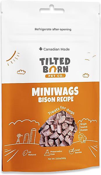 Tilted Barn Pet Co. Bison Recipe Miniwags Dog Treats, 3.53oz