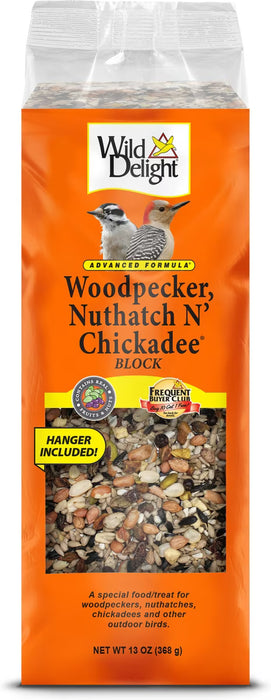 WILD DELIGHT WOODPECKER & WILD BIRD NUT BLOCK BIRD FOOD