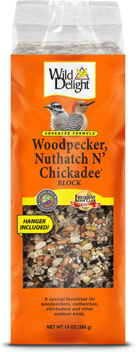 WILD DELIGHT WOODPECKER & WILD BIRD NUT BLOCK BIRD FOOD