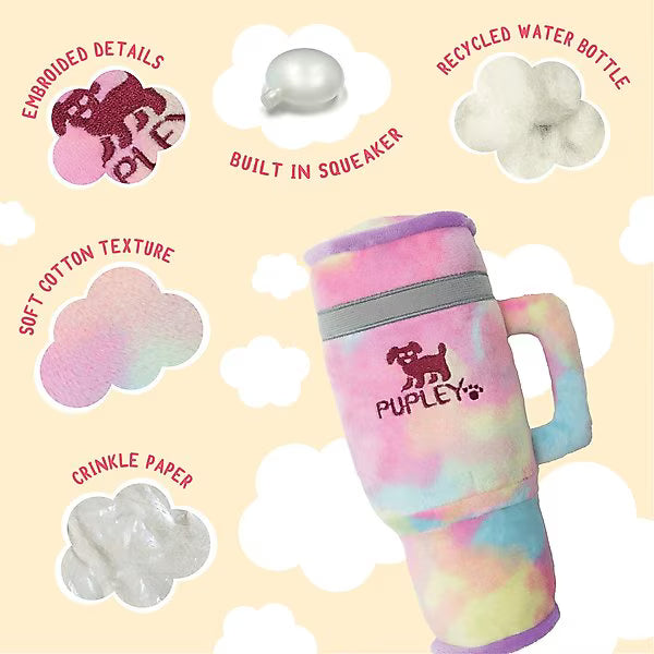 Snugarooz Pupley Tumbler Squeaky Dog Plush Toy 14in