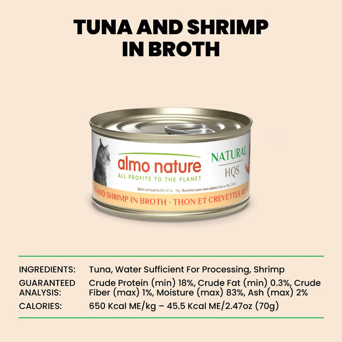 Almo Nature HQS Natural Tuna And Shrimp in Broth