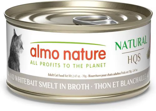 Almo Nature HQS Natural Tuna And Whitebait Smelt in Broth
