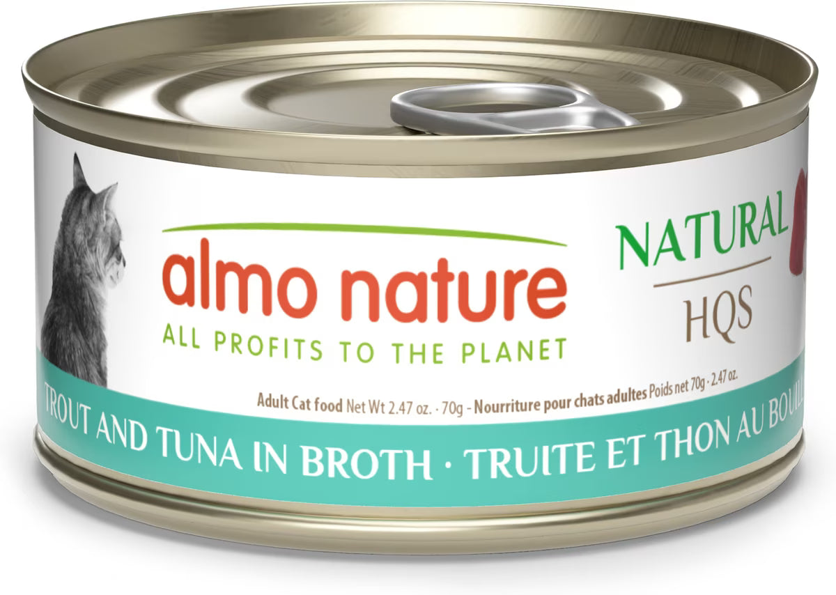 Almo Nature HQS Natural Trout And Tuna in Broth 2.47oz