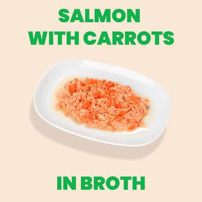 Almo Nature HQS Natural Salmon with Carrots in Broth Cat Food 2.47 oz