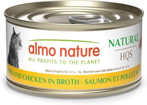 Almo Nature HQS Natural Salmon And Chicken in Broth 2.47 oz