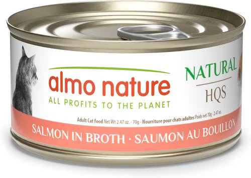 Almo Nature HQS Natural Salmon in Broth Cat Food 2.47oz