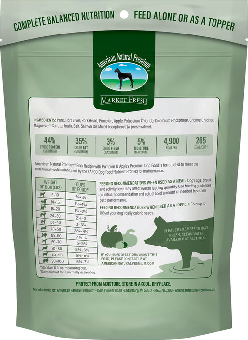 American Natural Premium Freeze-Dried Raw Pork Recipe With Pumpkin & Apples Dog Food