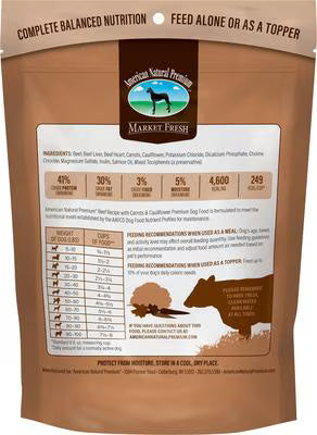 American Natural Premium Freeze-Dried Raw Beef Recipe With Carrots & Cauliflower Dog Food
