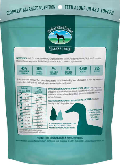 American Natural Premium Freeze-Dried Raw Duck Recipe With Butternut Squash
