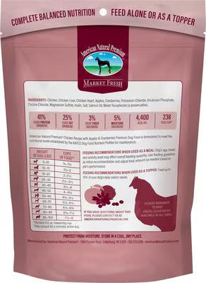 American Natural Premium Freeze-Dried Raw Chicken Recipe With Apples & Cranberries Dog Food