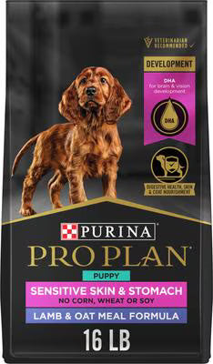 Purina Pro Plan Sensitive Skin And Stomach Puppy Lamb And Oat Meal Formula Dry Dog Food 4 lb Bag