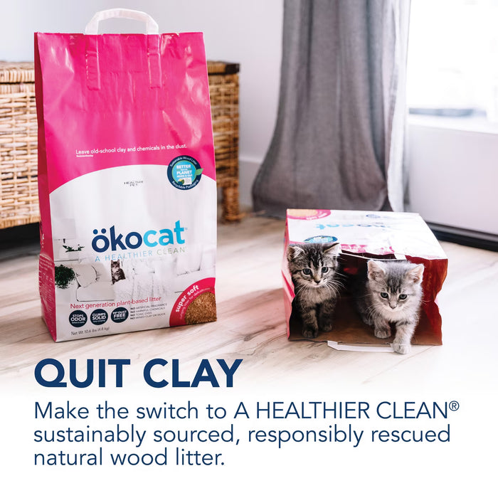 ökocat Super Soft Clumping Wood Cat Litter, Unscented