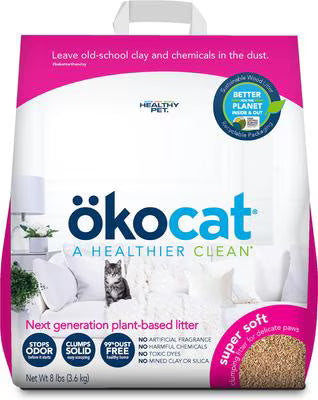 ökocat Super Soft Clumping Wood Cat Litter, Unscented