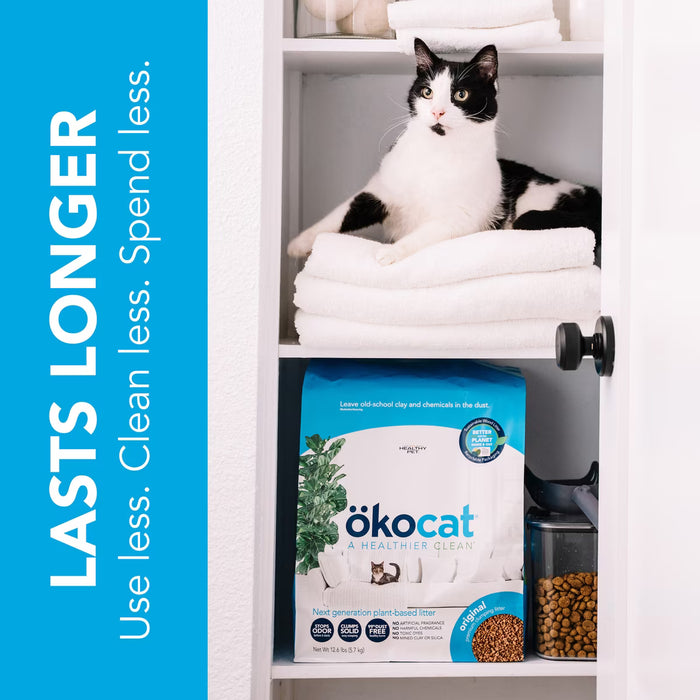 ökocat Original Premium Clumping Natural Wood Cat Litter, Unscented