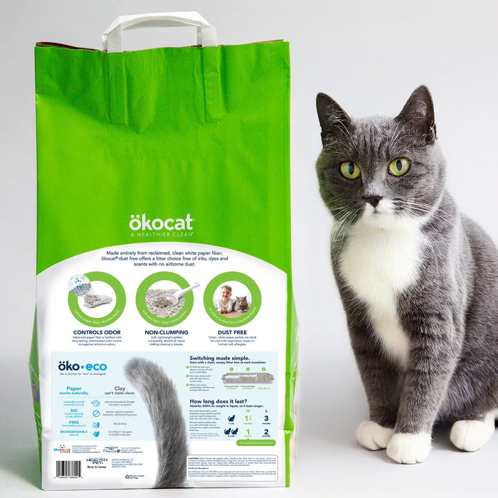 ökocat Dust Free Non-Clumping Paper Pellet Cat Litter, Unscented