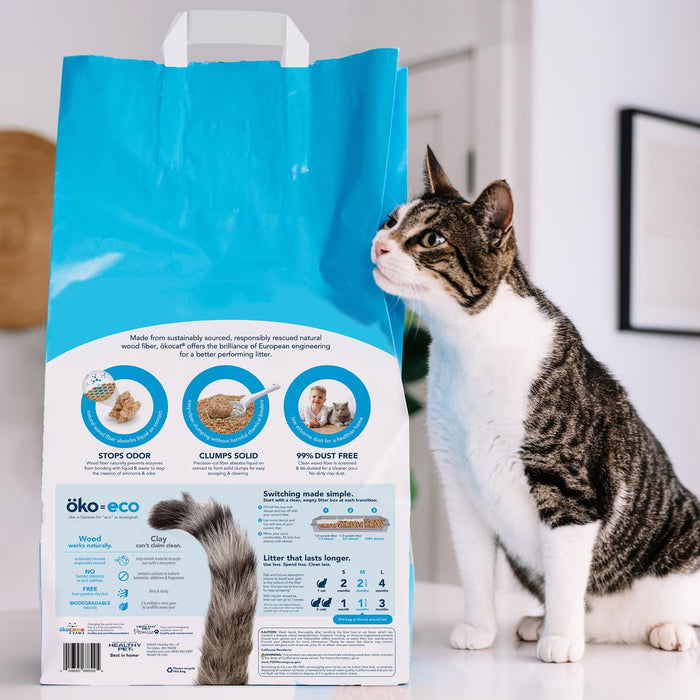 ökocat Original Premium Clumping Natural Wood Cat Litter, Unscented