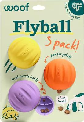 Woof Flyball 2-in-1 Fetch Ball & Puzzle Toy