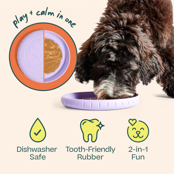 Woof Fly n' Feed – 2-in-1 Flying Disc & Lick Mat