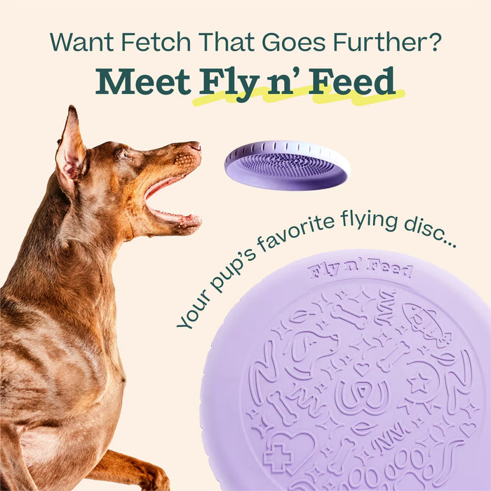 Woof Fly n' Feed – 2-in-1 Flying Disc & Lick Mat