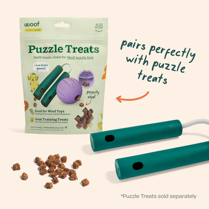Woof Forager Nomchuck – 2-in-1 Puzzle Feeder & Tug Toy