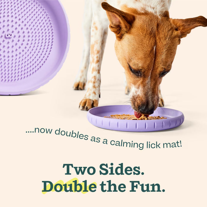 Woof Fly n' Feed – 2-in-1 Flying Disc & Lick Mat