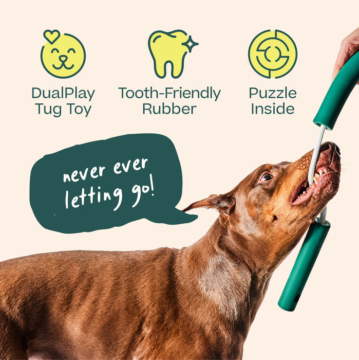 Woof Forager Nomchuck – 2-in-1 Puzzle Feeder & Tug Toy