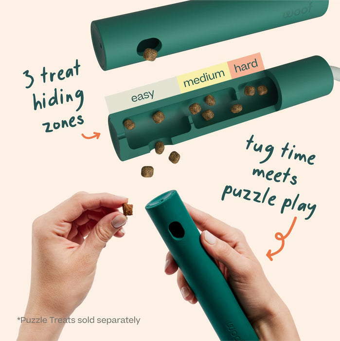 Woof Forager Nomchuck – 2-in-1 Puzzle Feeder & Tug Toy