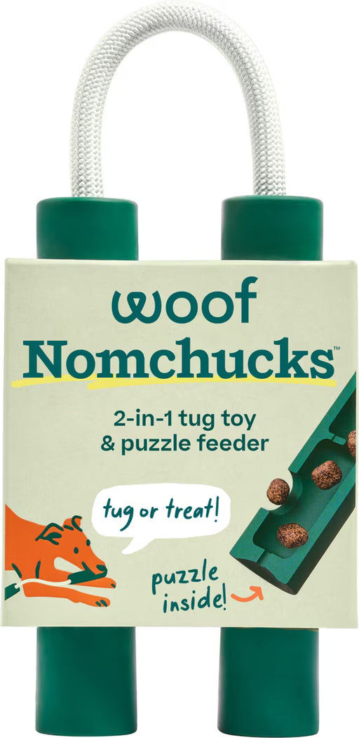Woof Forager Nomchuck – 2-in-1 Puzzle Feeder & Tug Toy