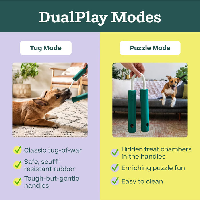 Woof Forager Nomchuck – 2-in-1 Puzzle Feeder & Tug Toy