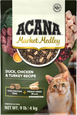 ACANA Market Medley Duck, Chicken & Turkey Cat Food with Freeze-Dried Duck Morsels