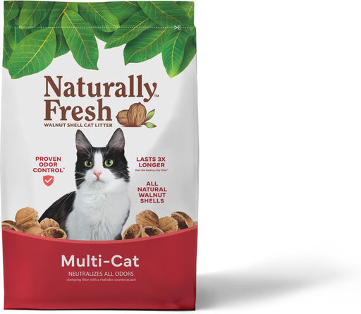 Naturally Fresh Multi-Cat Clumping Walnut Cat Litter, Unscented